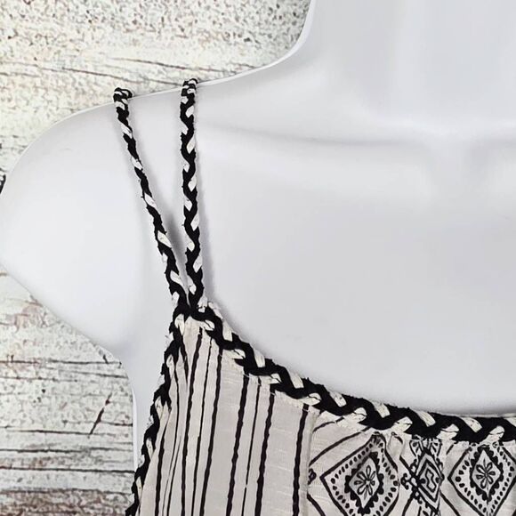 Maurices Black & White Striped Cami Tank Top Size L - Picture 3 of 8